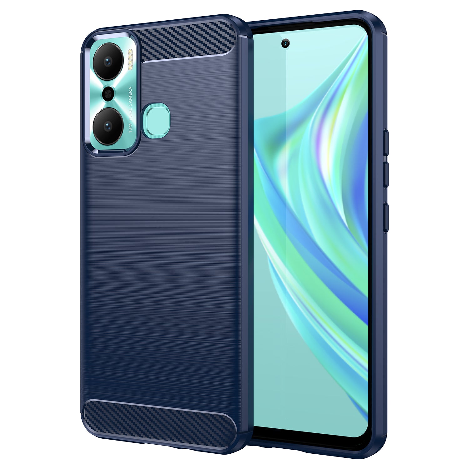 For Infinix Hot 20 Play 4G Carbon Fiber Texture Phone Case Soft TPU Brushed Surface Protective Cover For Infinix Hot 20 Play 4G Carbon Fiber Texture Phone Case Soft TPU Brushed Surface Protective Cover